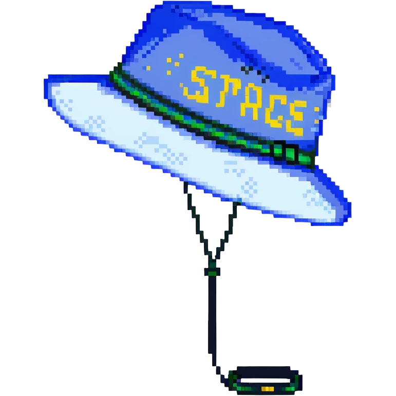 Синяя спортивная панамка со шнурком и надписью SPACEME, no background emoji