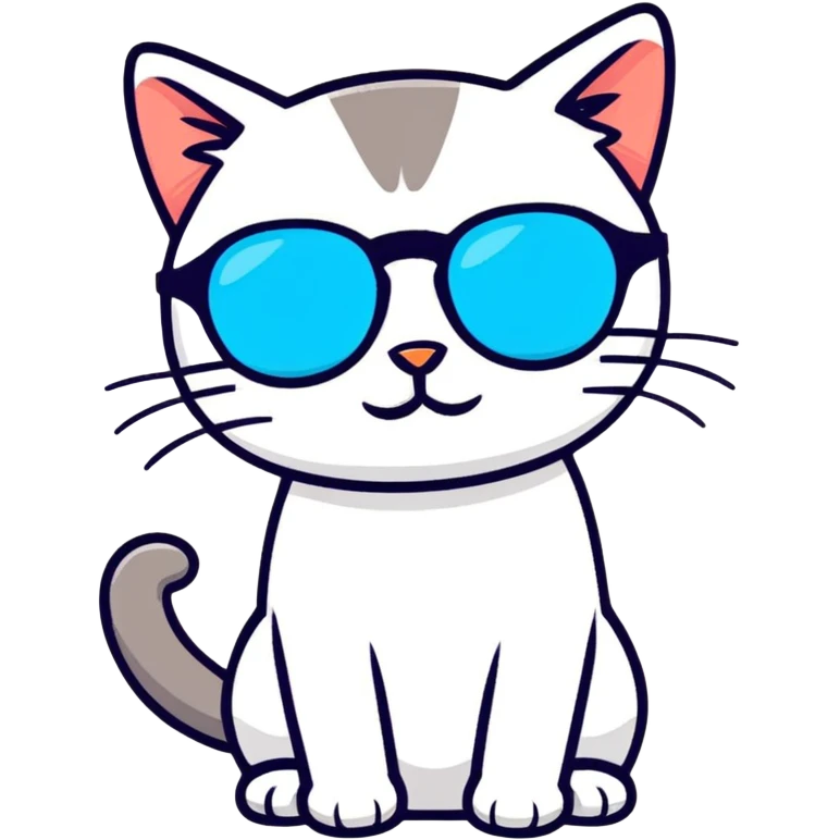 Cat with sunglasses emoji