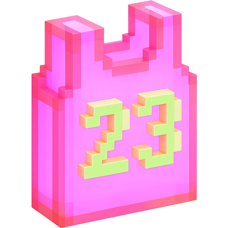 светящейся розовая баскетбольная майка с надписью "23", no background emoji