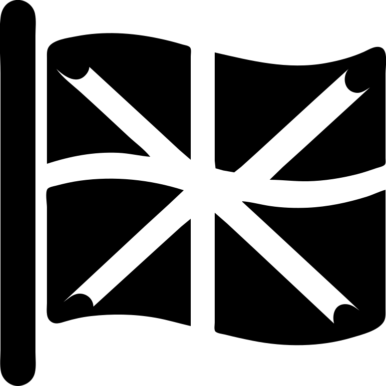 Basque flag (Ikurriña) solid filled icon emoji