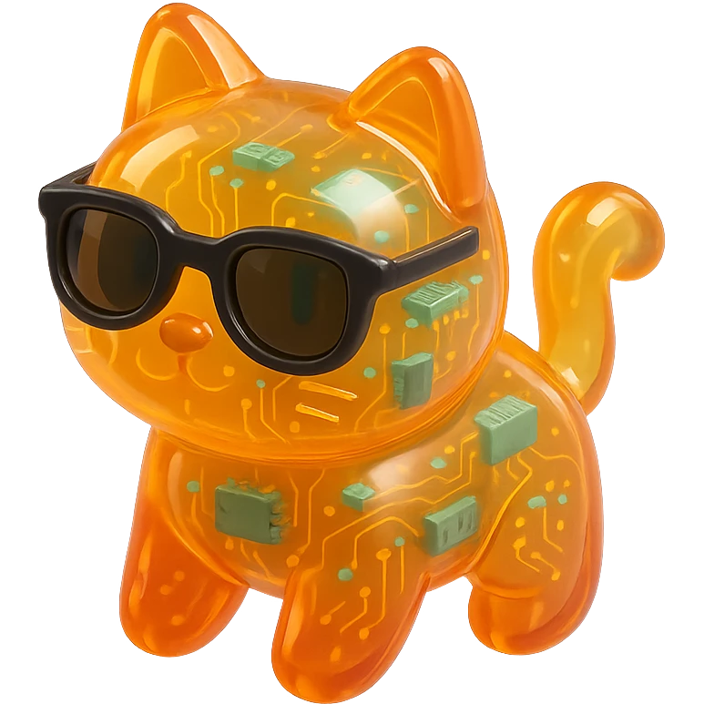 Cat wearing sunglasses emoji