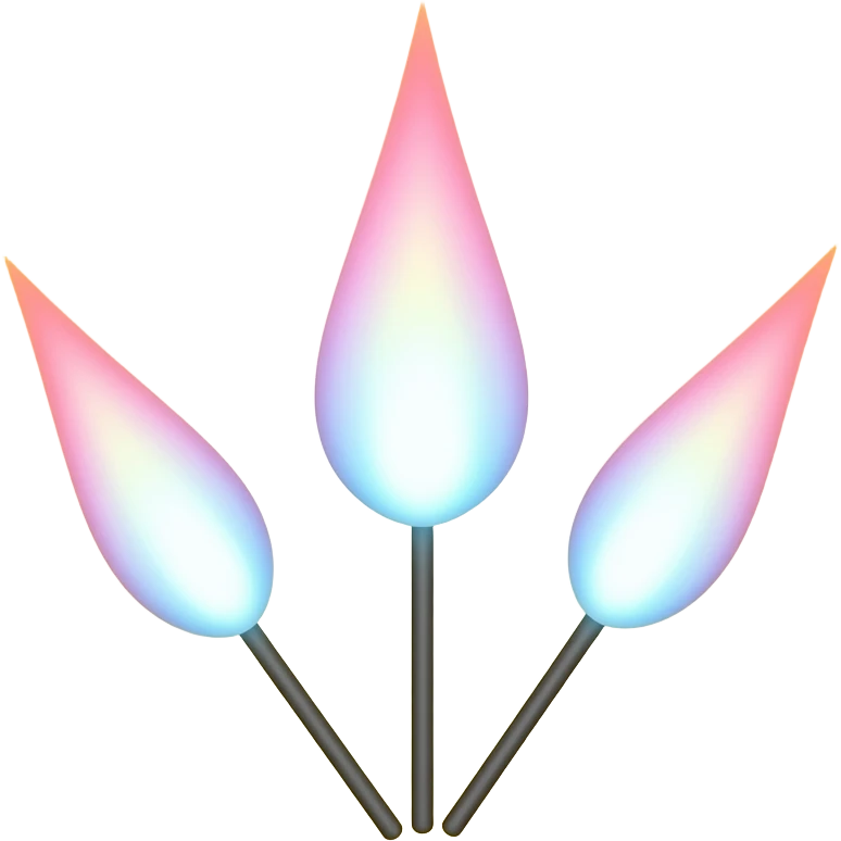 Sparks three  pink blue in yellow emoji