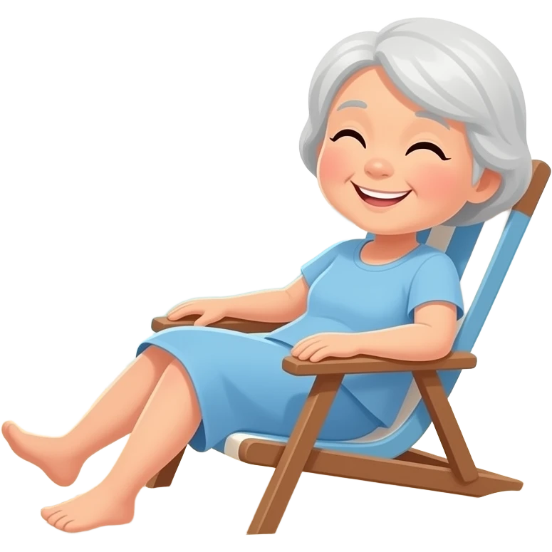 Sun granny beach emoji