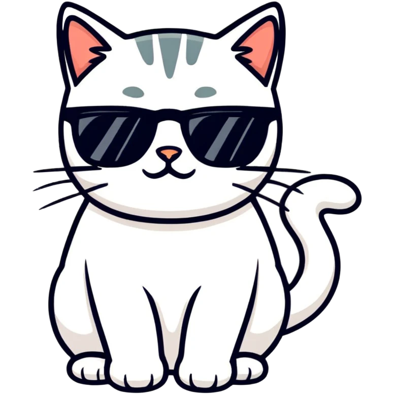Cat with sunglasses emoji