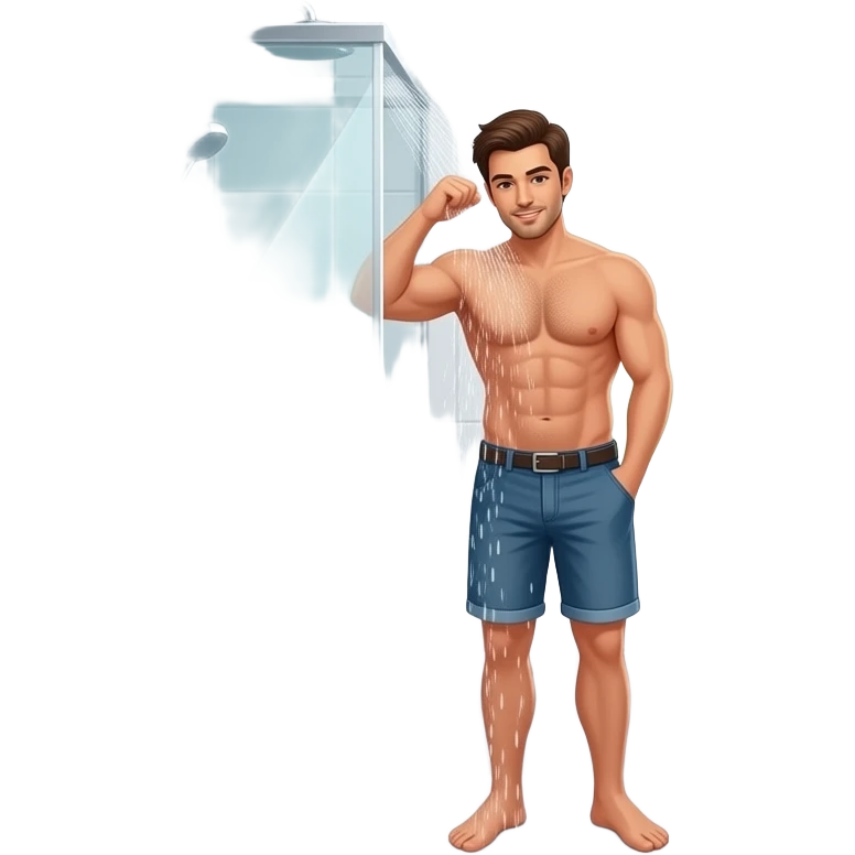 man taking shower emoji