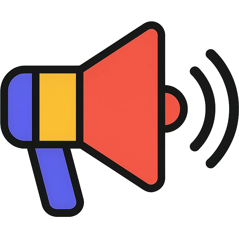 colored loudspeaker icon emoji