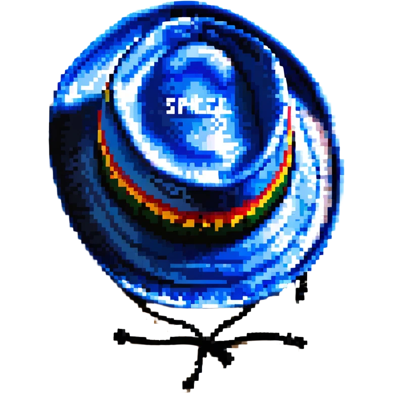 Синяя спортивная панамка со шнурком и надписью SPACEME, no background emoji