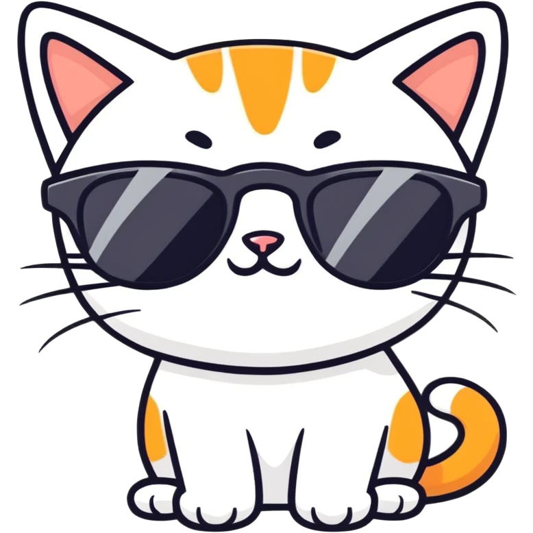 Cat with sunglasses emoji