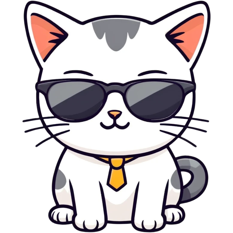 Cat with sunglasses emoji