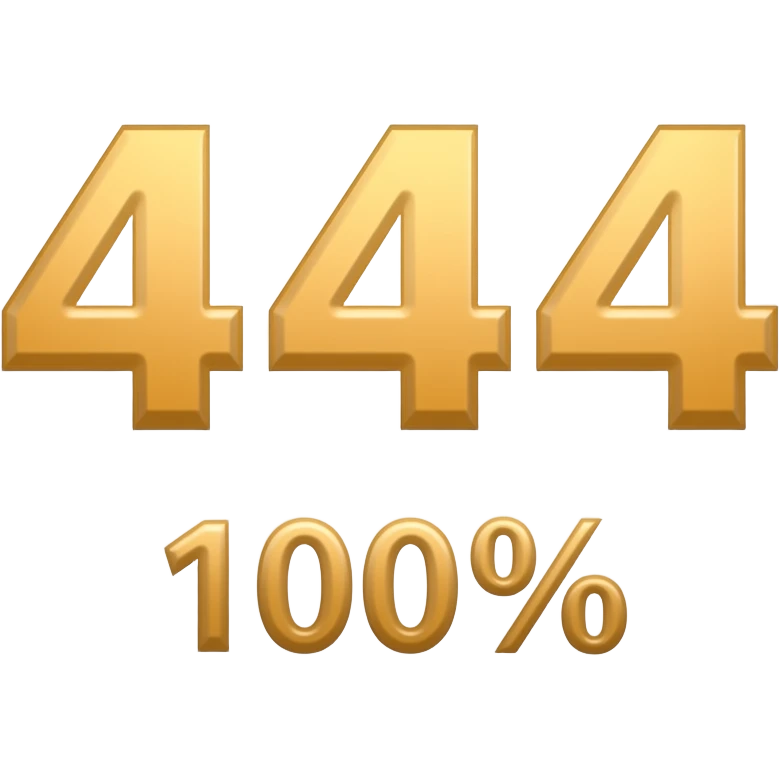 444 💯 emoji