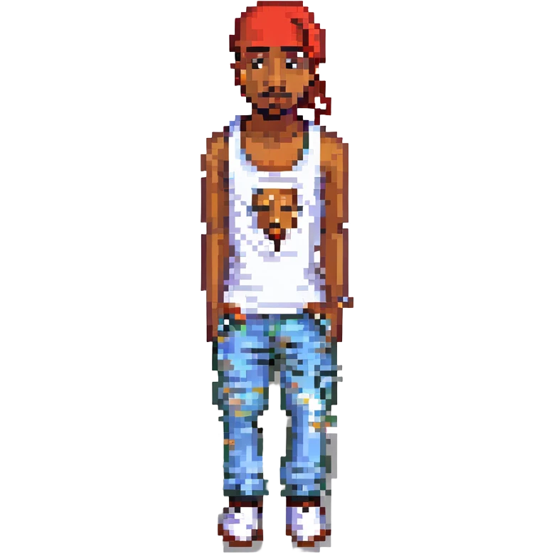 2Pac в полный рост, no background emoji