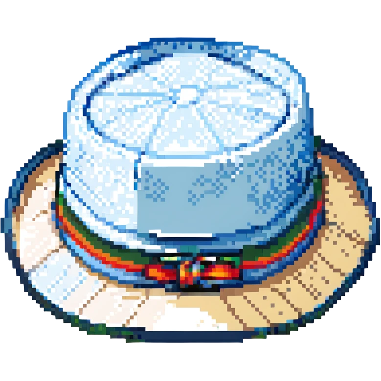 Синяя панамка со шнурком, no background emoji