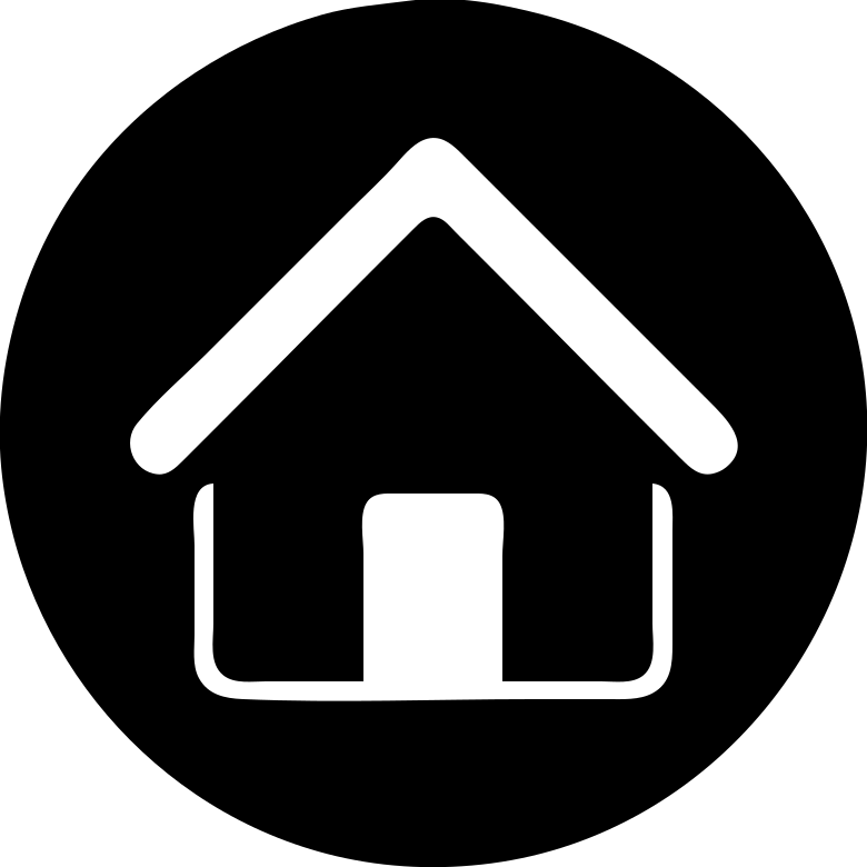 house icon, round shape, solid filled icon style emoji
