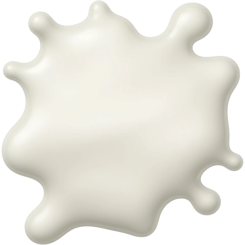 a splat of glossy transparent milky cream emoji