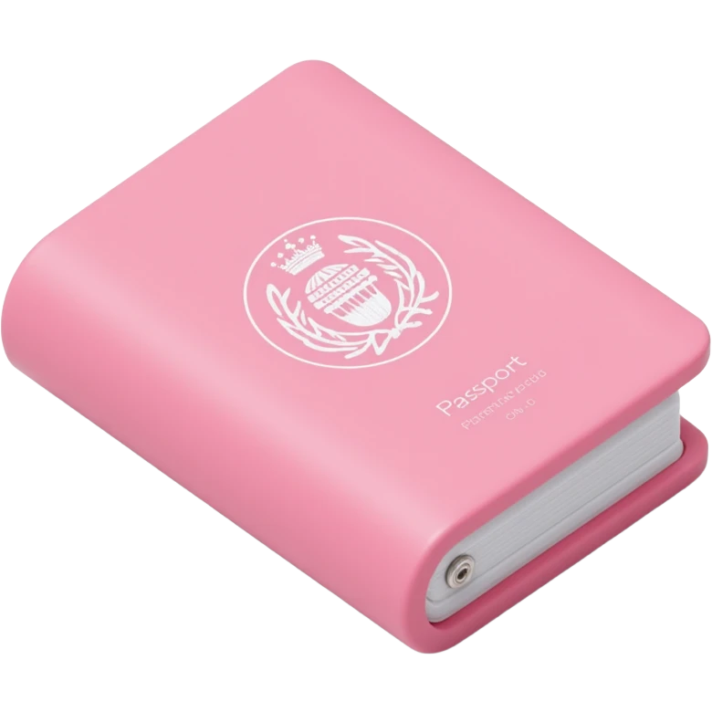 pink passport emoji