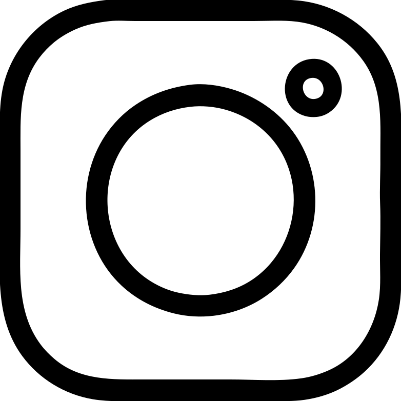 minimal white Instagram icon with subtle circular border, outlined style, suitable for dark background emoji
