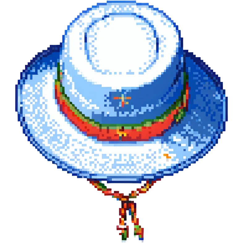 Синяя панамка со шнурком, no background emoji