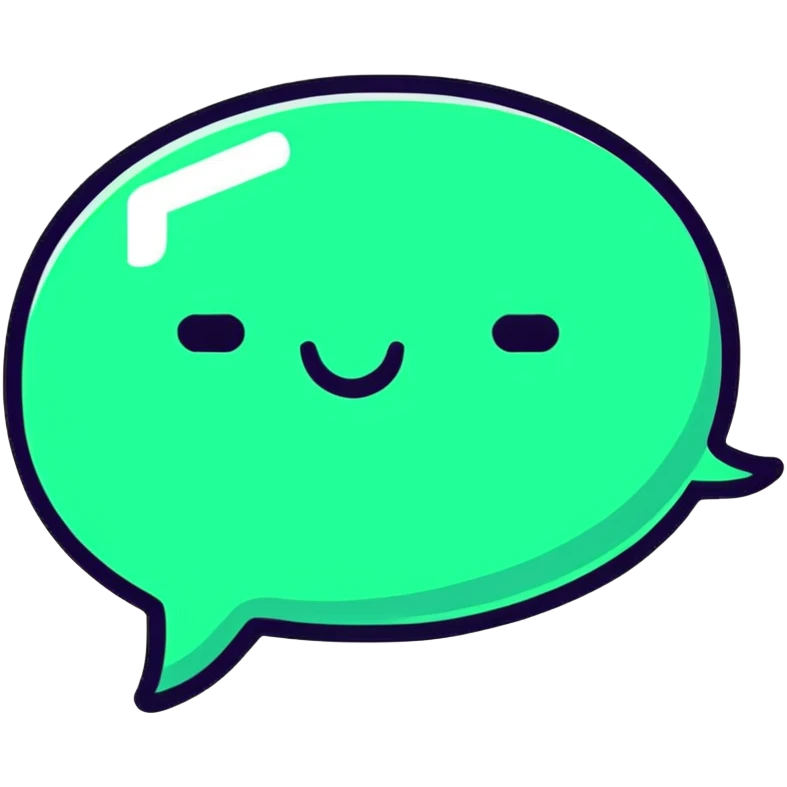 chat bubble with text message emoji