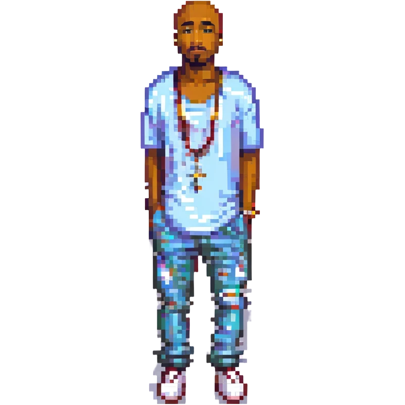 2Pac в полный рост, no background emoji