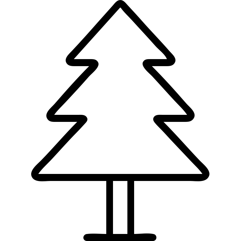 pine tree with simple lines emoji