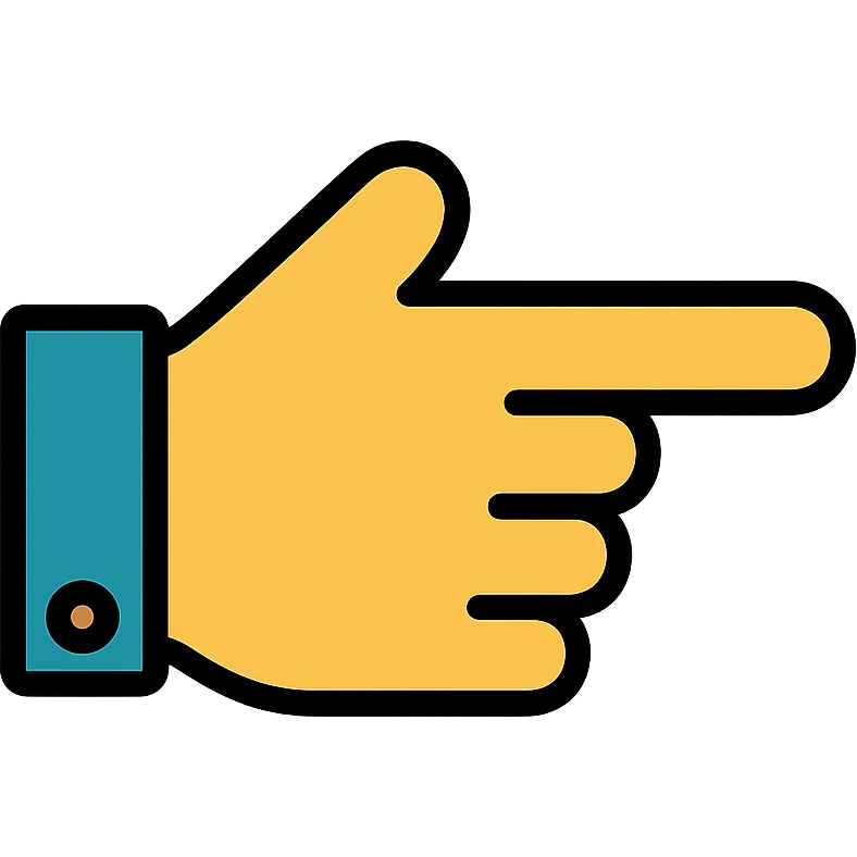 right pointed finger emoji