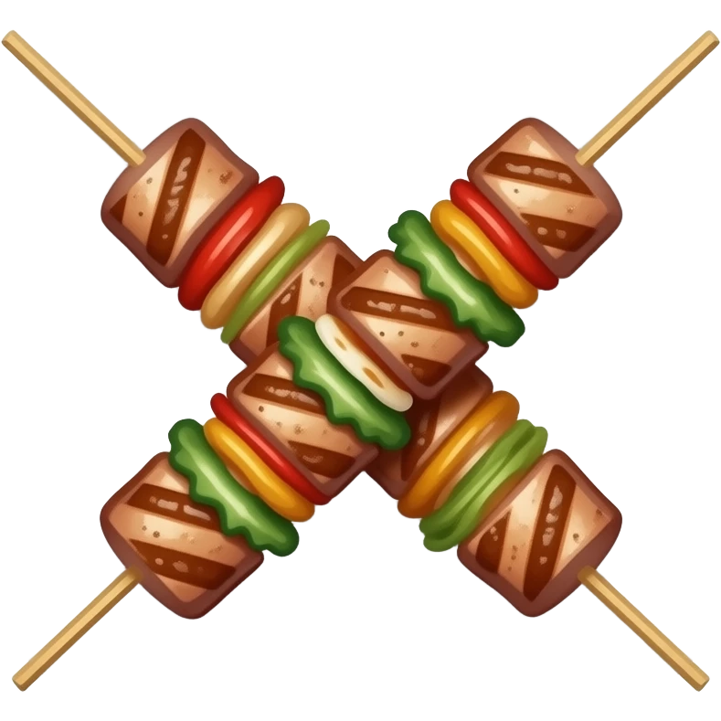 Chuzo de carne asada cerdo sib plato emoji