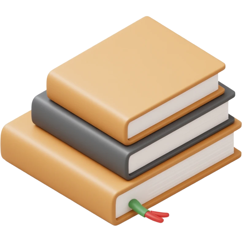 stack of 3 neutral-toned books emoji