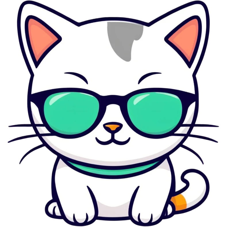 Cat with sunglasses emoji