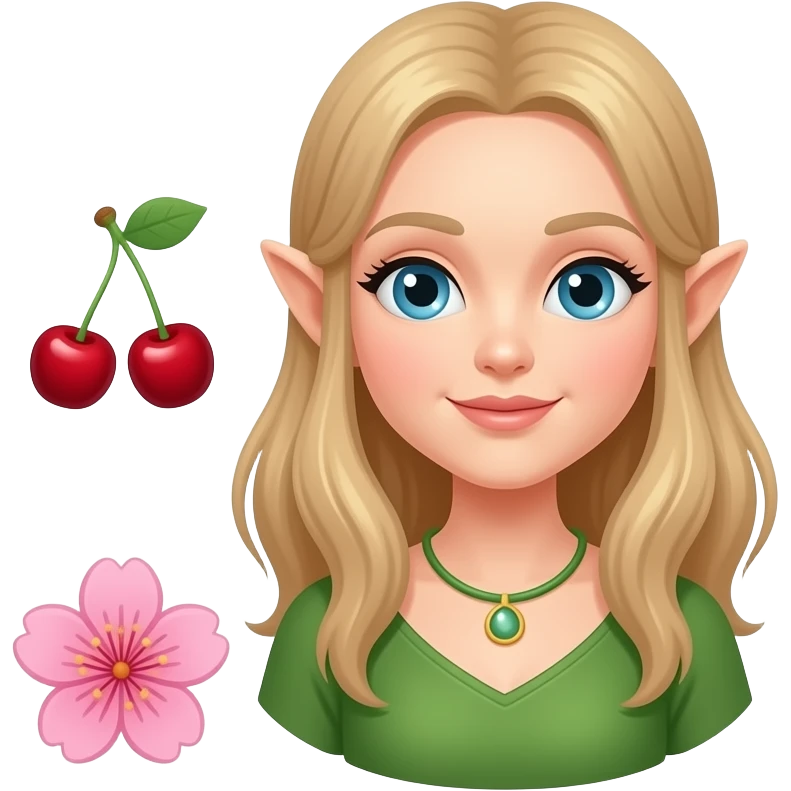 🧝🏻‍♀️☁️🌞🌸💎🌿 emoji