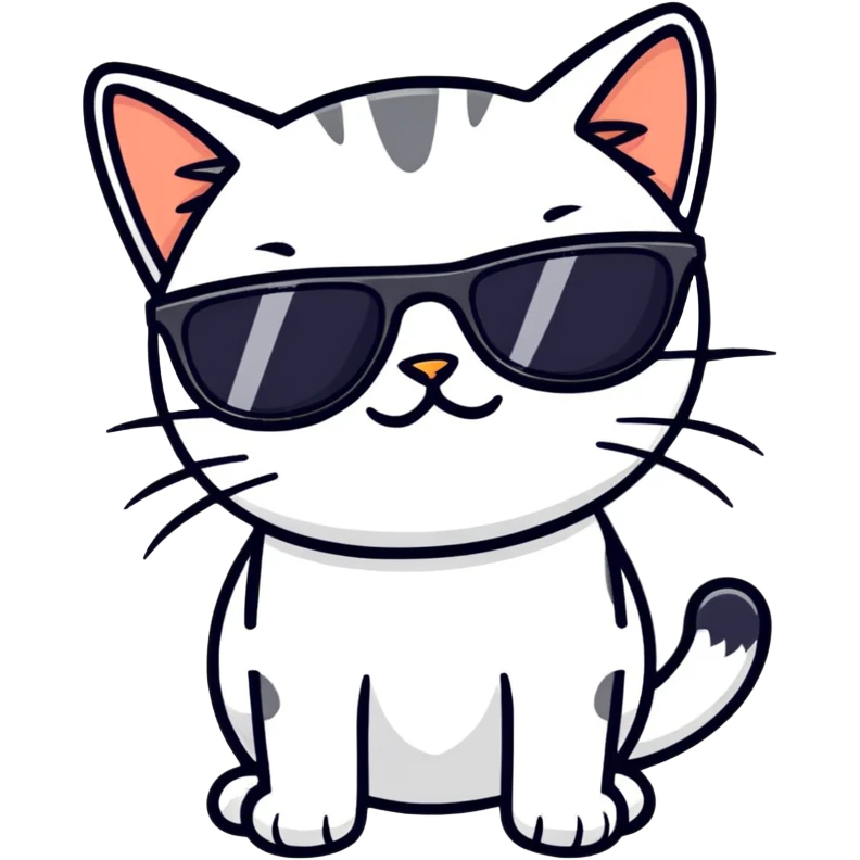 Cat with sunglasses emoji