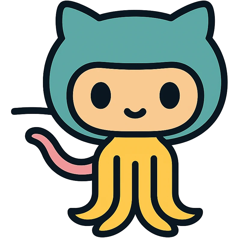 github icon colorful outlined style emoji