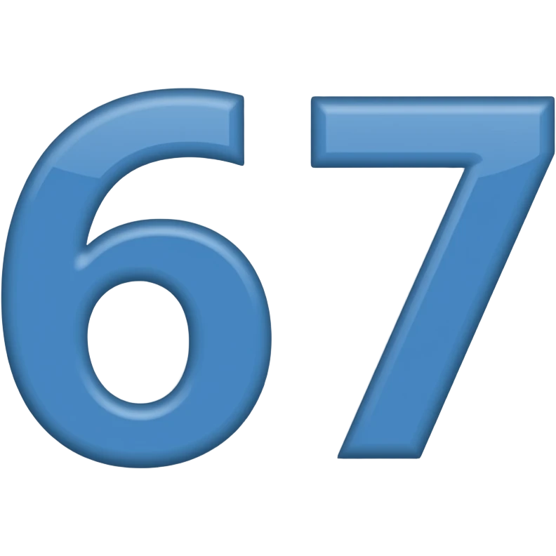 67 En bleu. emoji