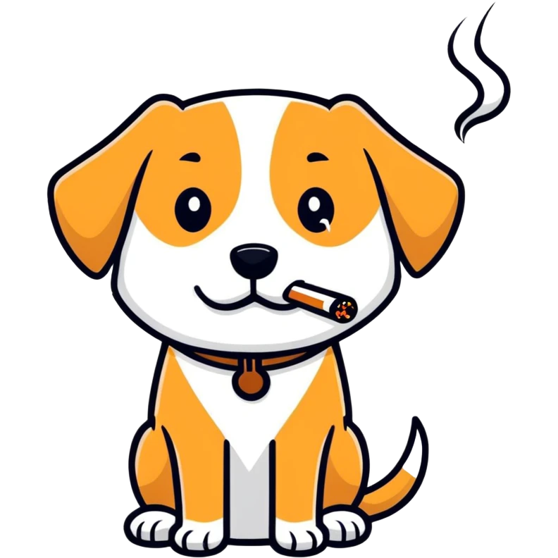 Dog smoke emoji