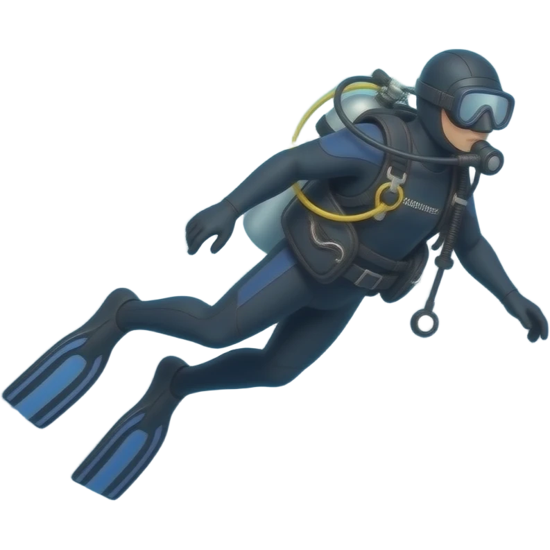 Diver diving into water emoji