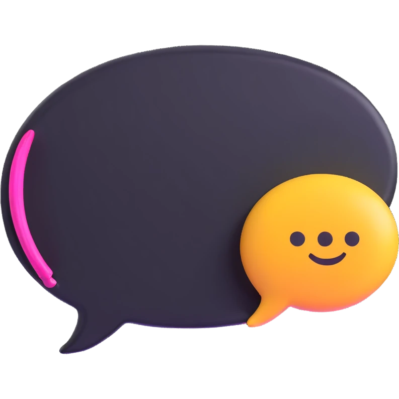 chat bubble with a brush inside emoji