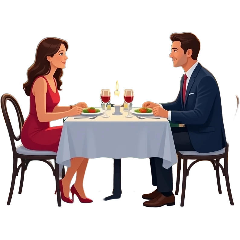romantic dinner in paris emoji
