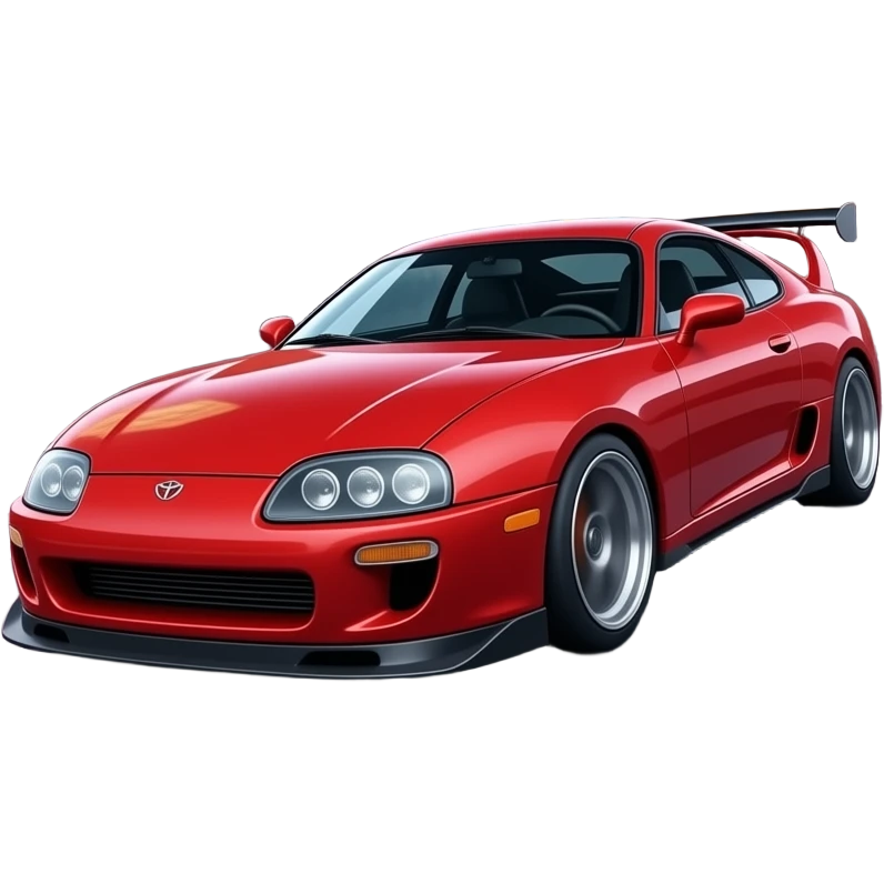 toyota supra fast and furious, hyper realistic highly detailled emoji