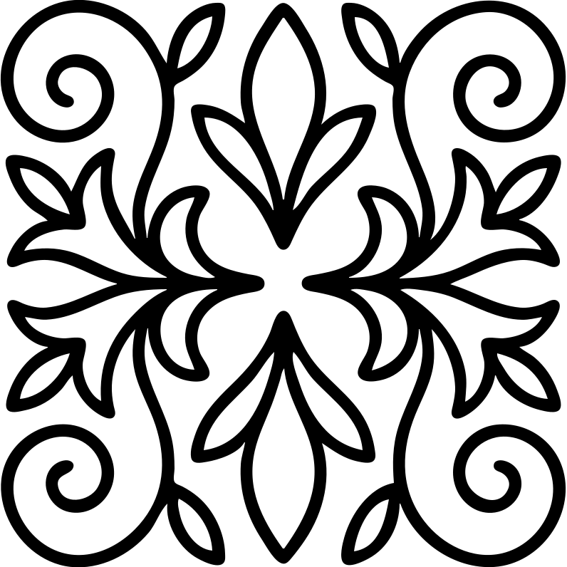 stencil pattern in Provence style emoji