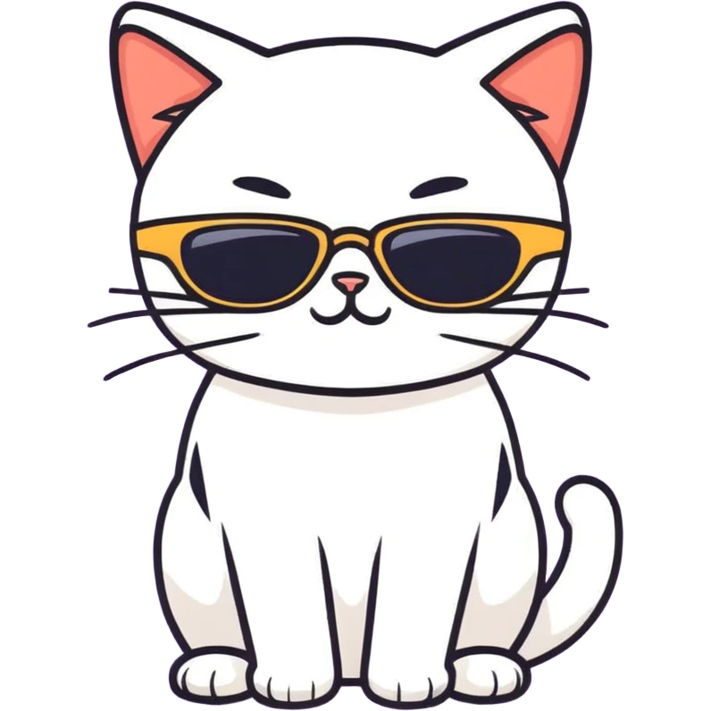 Cat with sunglasses emoji