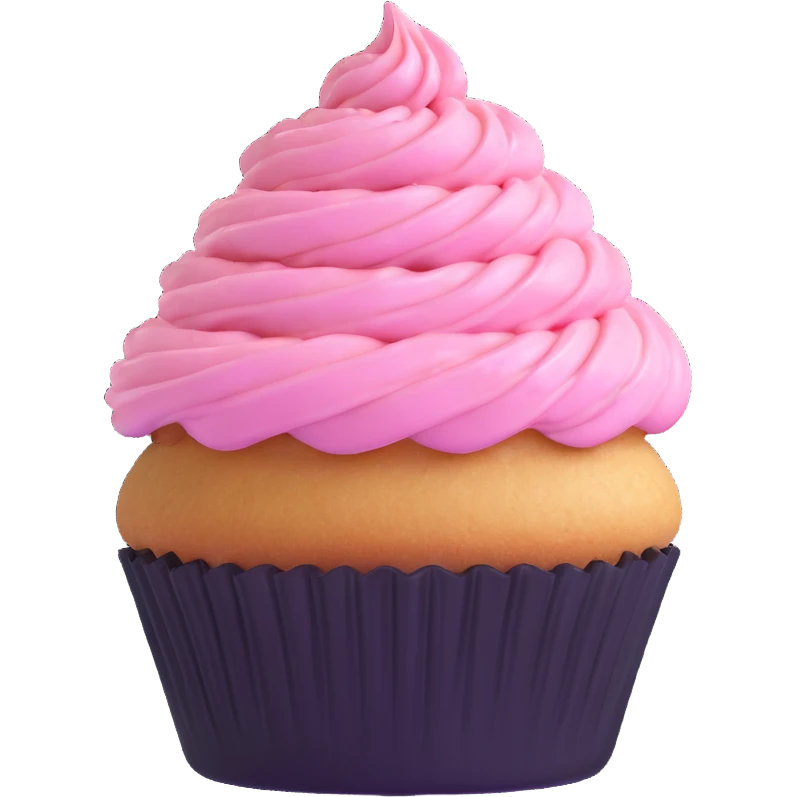 cupcake with pink icing emoji