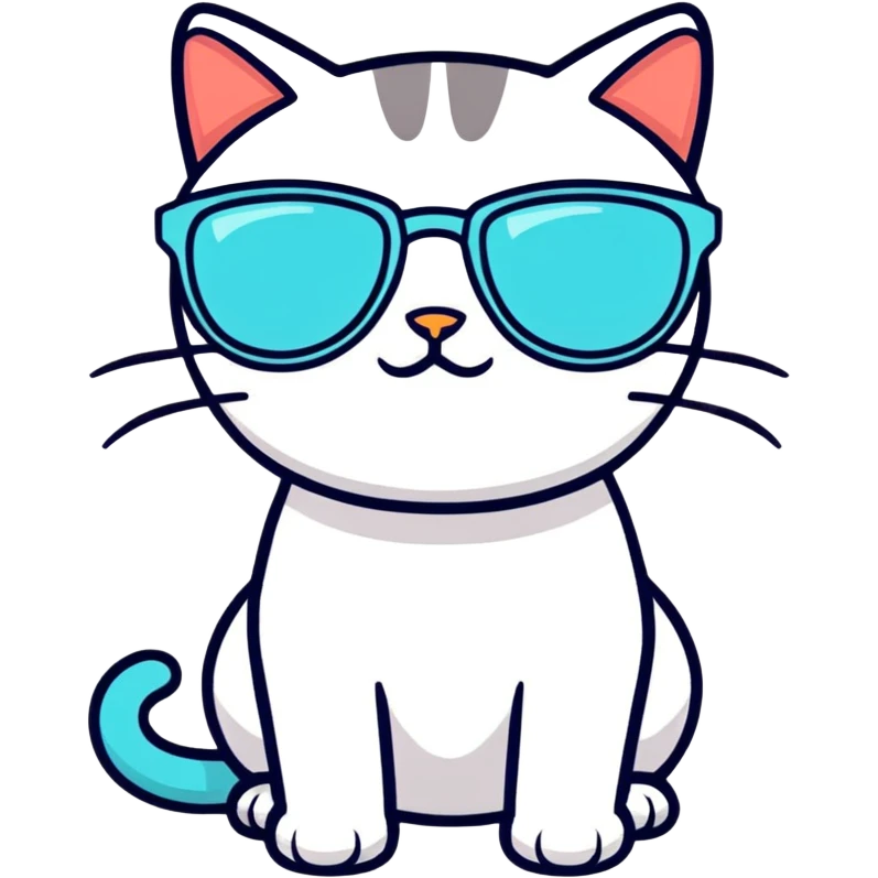 Cat with sunglasses emoji