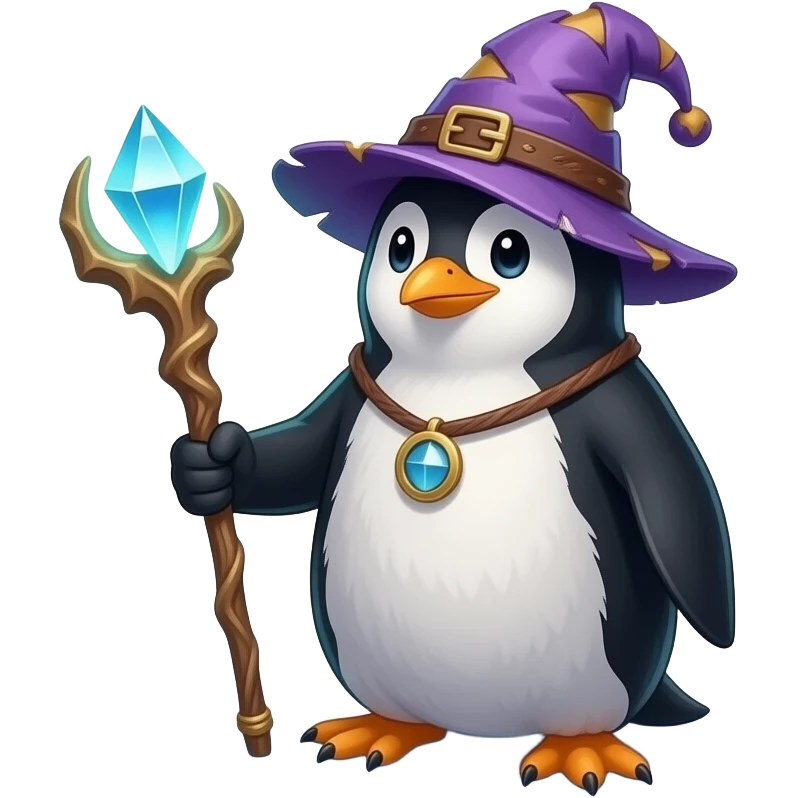 Penguin Wizard emoji