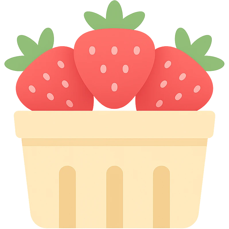 strawberries in box emoji