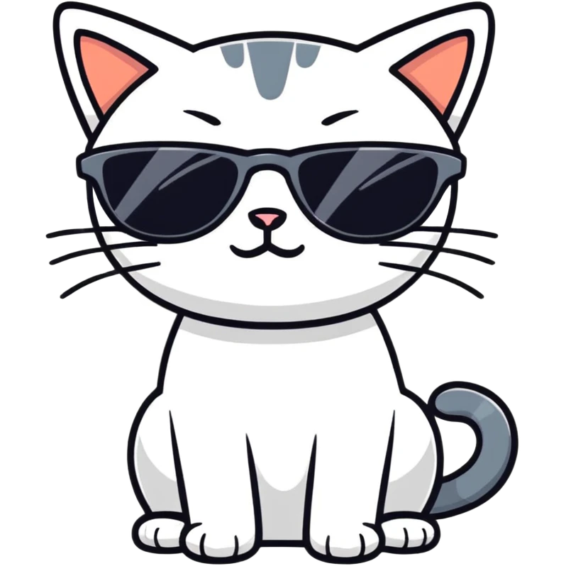 Cat with sunglasses emoji