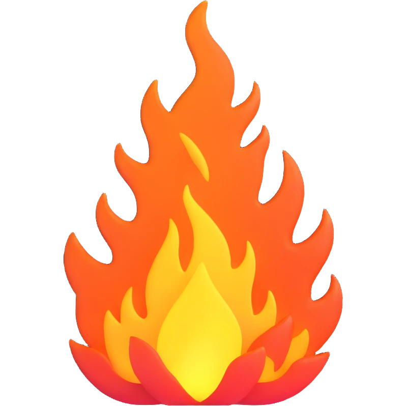 blazing fire emoji