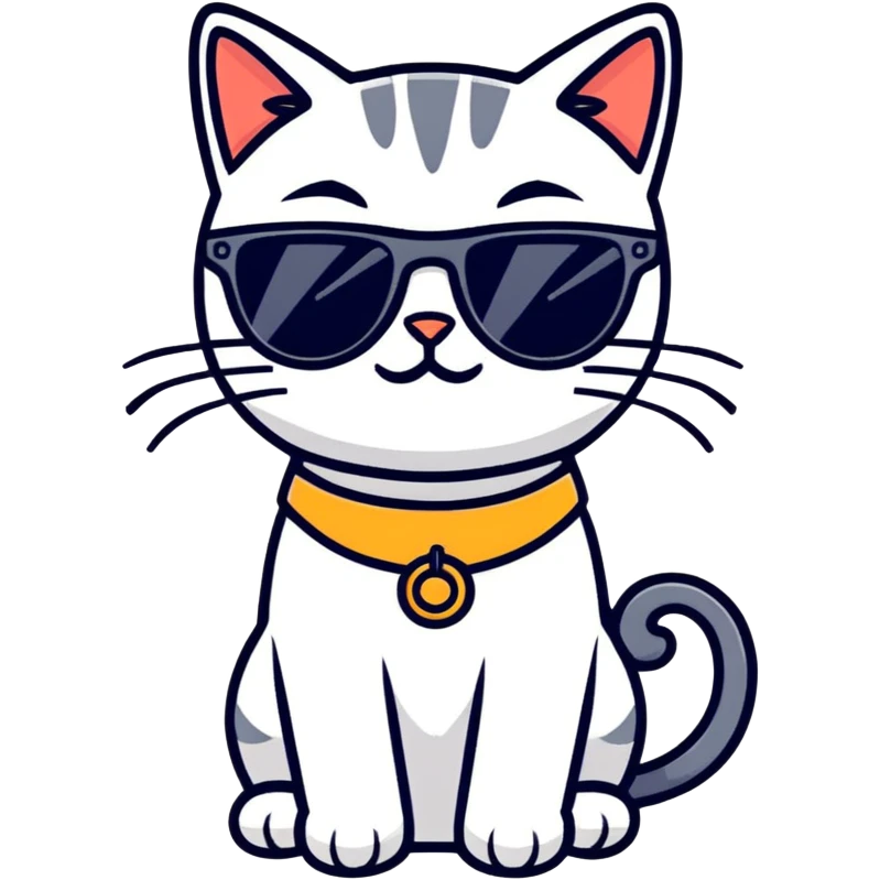 Cat with sunglasses emoji