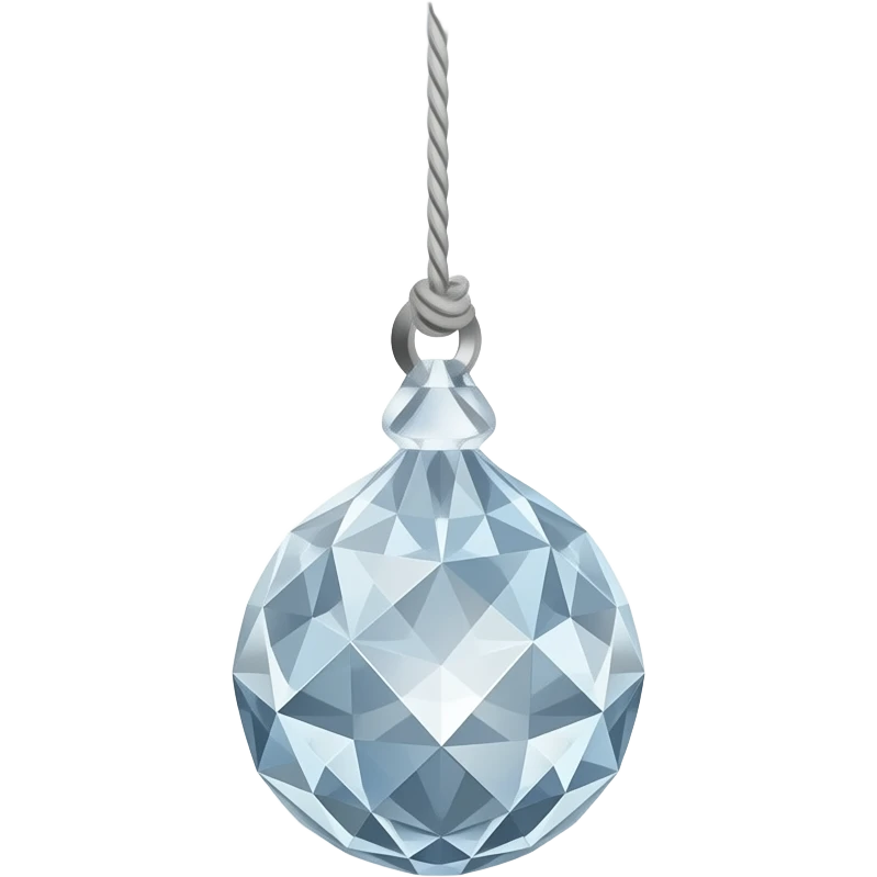 Crystal pendulum inside a circle emoji
