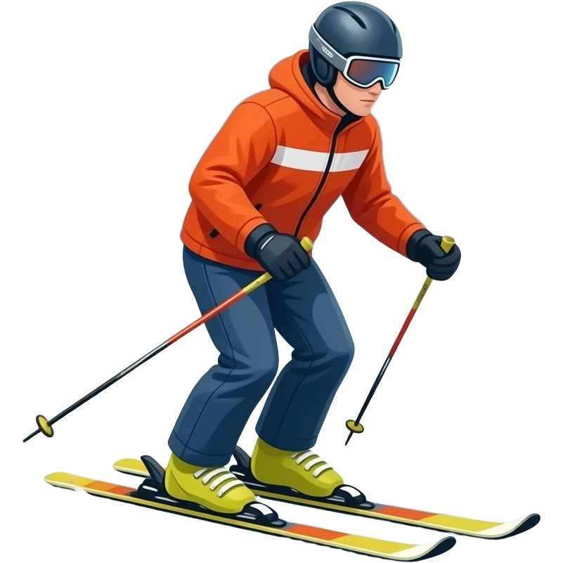 ski painting in frame no mountain emoji