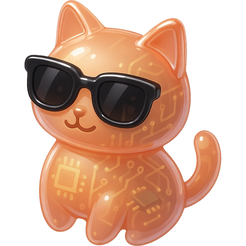 Cat wearing sunglasses emoji