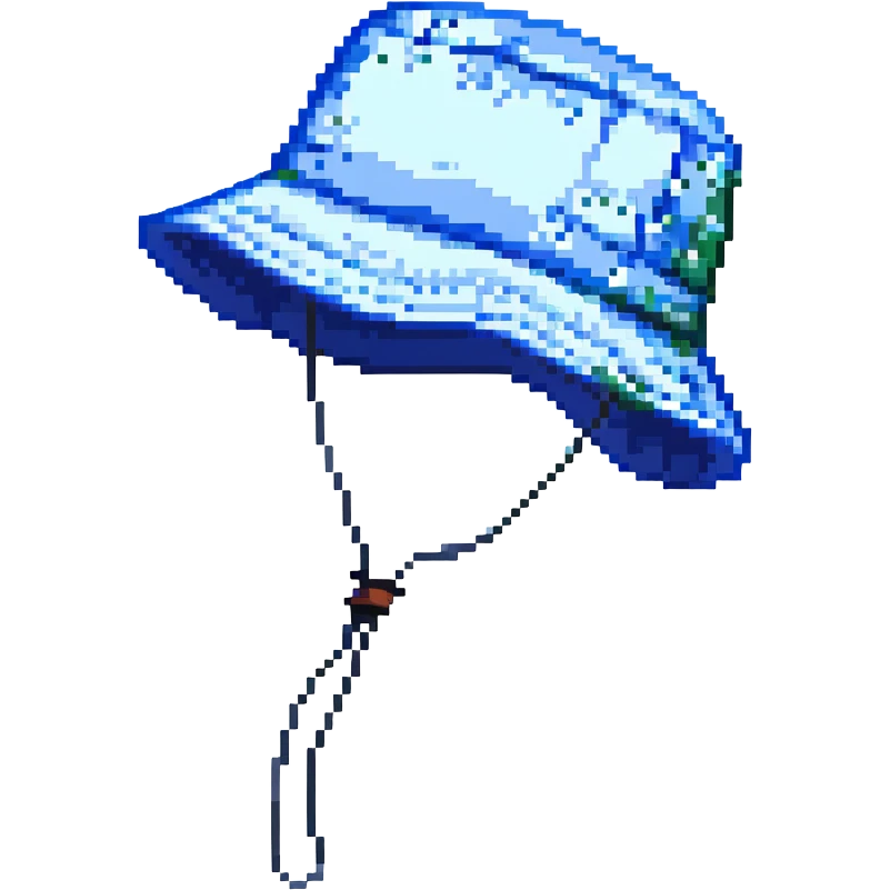 Синяя панамка со шнурком, no background emoji